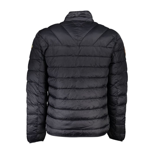 Napapijri Black Polyamide Men Jacket Napapijri Dark Slate Gray