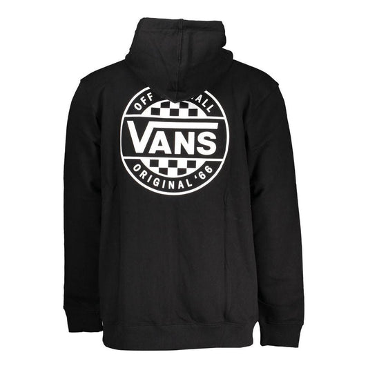 Vans Sleek Black Zip Hoodie with Logo Print Vans Black