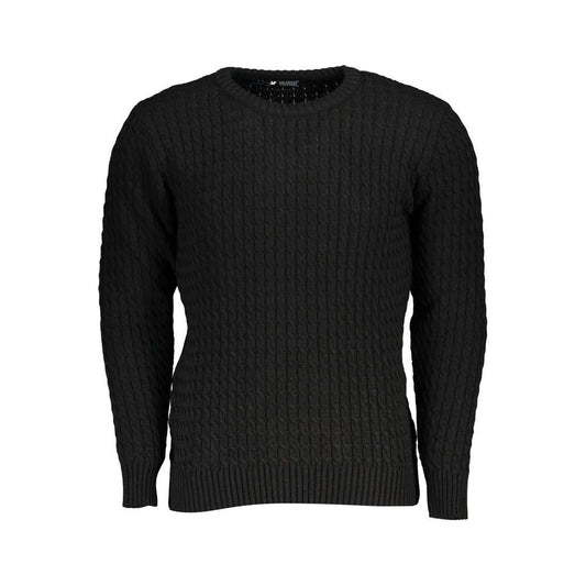 U.S. Grand Polo Twisted Crew Neck Classic Sweater U.S. Grand Polo Black