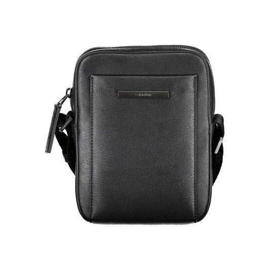 Calvin Klein Elegant Black Shoulder Bag with Sleek Detailing Calvin Klein Dark Slate Gray