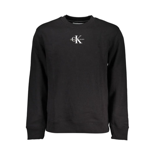 Calvin Klein Sleek Long Sleeve Crew Neck Sweatshirt Calvin Klein Black