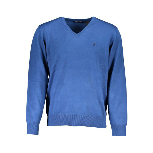 U.S. Grand Polo Blue Nylon Sweater U.S. Grand Polo Steel Blue