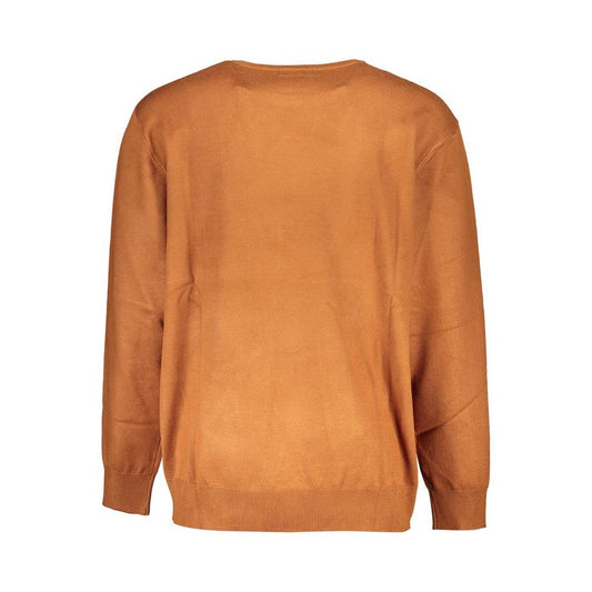 U.S. Grand Polo Brown Nylon Sweater U.S. Grand Polo Chocolate