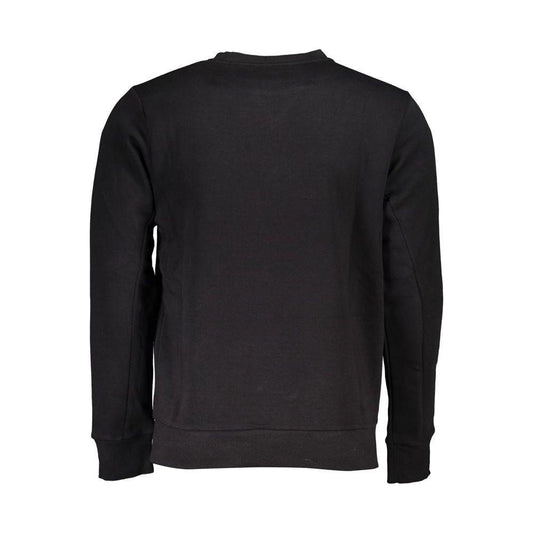 U.S. Grand Polo Chic Crew Neck Fleece Sweatshirt in Black U.S. Grand Polo Black