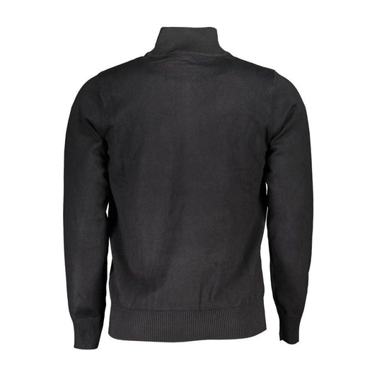 U.S. Grand Polo Elegant Half Zip Sweater with Embroidery Detail U.S. Grand Polo Dark Slate Gray