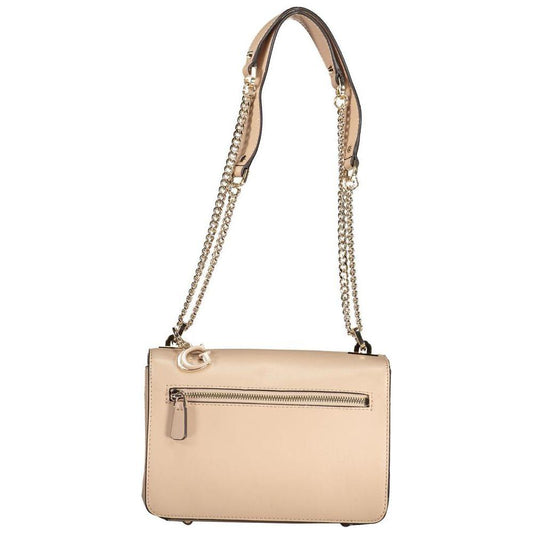 Guess Jeans Beige Polyethylene Handbag Guess Jeans Wheat
