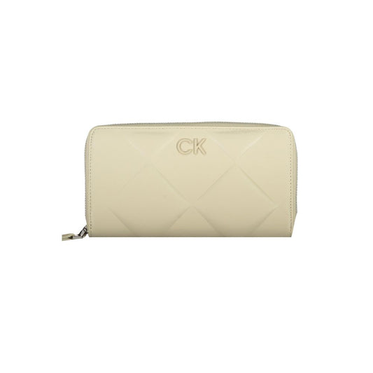 Calvin Klein Beige Polyester Woman Wallet