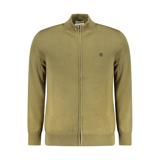 Timberland Green Cotton Men Sweater Timberland Dark Khaki