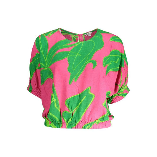 Desigual Pink Viscose Women Top Desigual Pale Violet Red