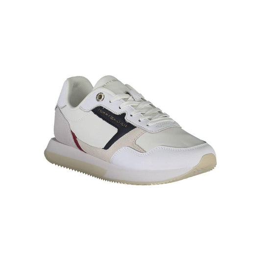 Tommy Hilfiger White Leather Women Sneaker Tommy Hilfiger Gray