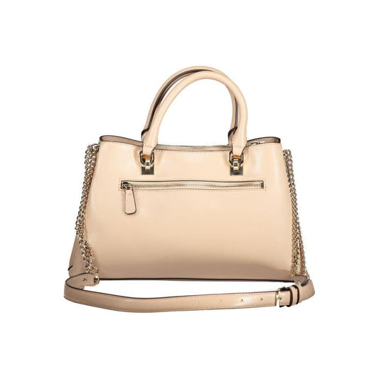 Guess Jeans Beige Polyethylene Handbag Guess Jeans Wheat