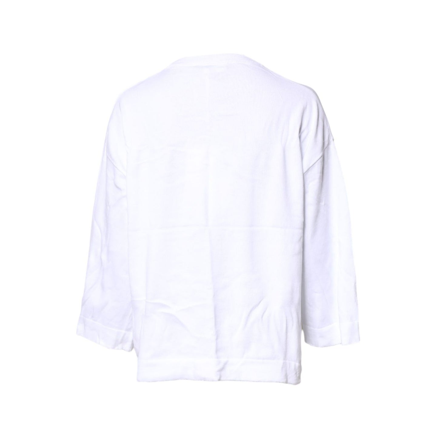 Love Moschino White Graphic Print Cotton Long Sleeves T-shirt