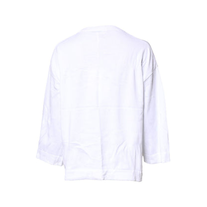 Love Moschino White Graphic Print Cotton Long Sleeves T-shirt