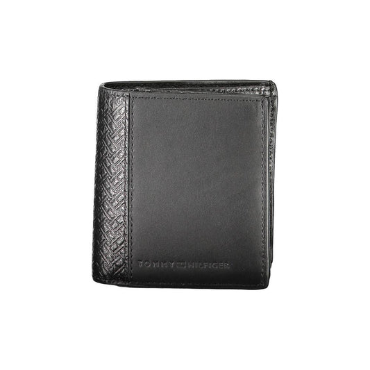 Tommy Hilfiger Black Leather Men Wallet Tommy Hilfiger Dark Slate Gray