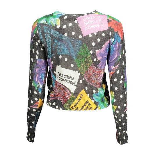 Desigual Black Acrylic Women Sweater Desigual Dim Gray