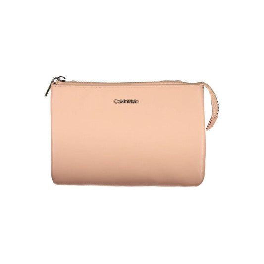 Calvin Klein Pink Polyester Women Handbag Calvin Klein Tan
