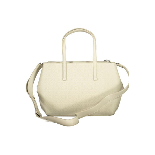 Calvin Klein Beige Polyester Handbag Calvin Klein Light Gray