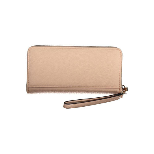 Guess Jeans Pink Polyethylene Women Wallet Guess Jeans Tan