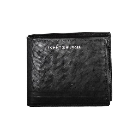 Tommy Hilfiger Black Leather Men Wallet Tommy Hilfiger Dark Slate Gray
