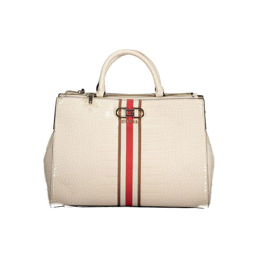 Guess Jeans Beige Polyethylene Handbag Guess Jeans Light Gray
