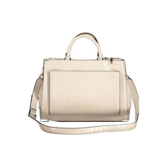 Guess Jeans Beige Polyethylene Handbag Guess Jeans Light Gray