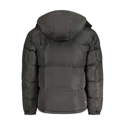 Tommy Hilfiger Black Polyester Men Jacket Tommy Hilfiger Dark Slate Gray