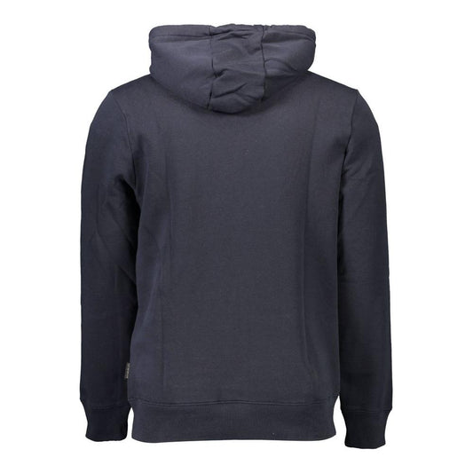 Napapijri Blue Cotton Men Sweater Napapijri Dark Slate Gray