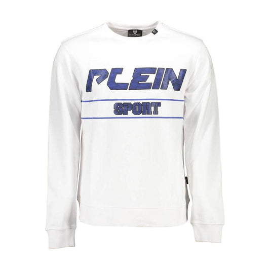 Plein Sport White Cotton Men Sweater Plein Sport White Smoke