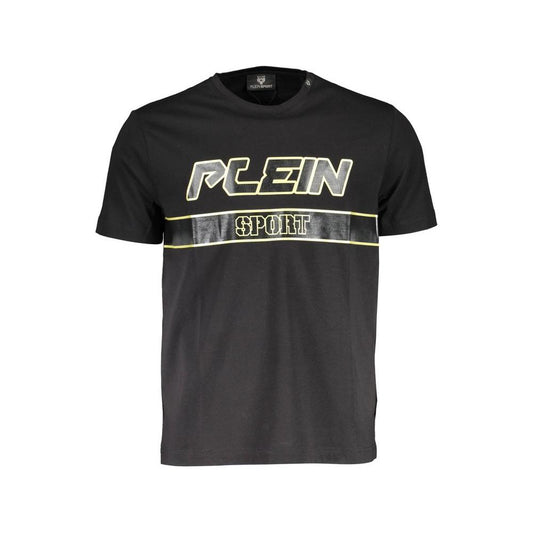 Plein Sport Black Cotton Men TShirt Plein Sport Dark Slate Gray