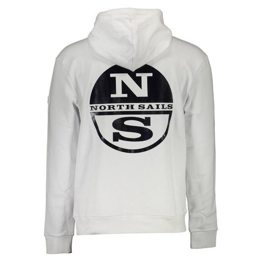 North Sails White Cotton Men Sweater North Sails Light Gray