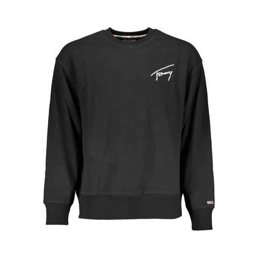 Tommy Hilfiger Black Cotton Men Sweater Tommy Hilfiger Dark Slate Gray