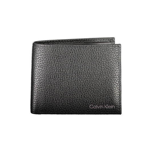 Calvin Klein Black Leather Men Wallet Calvin Klein Dark Slate Gray