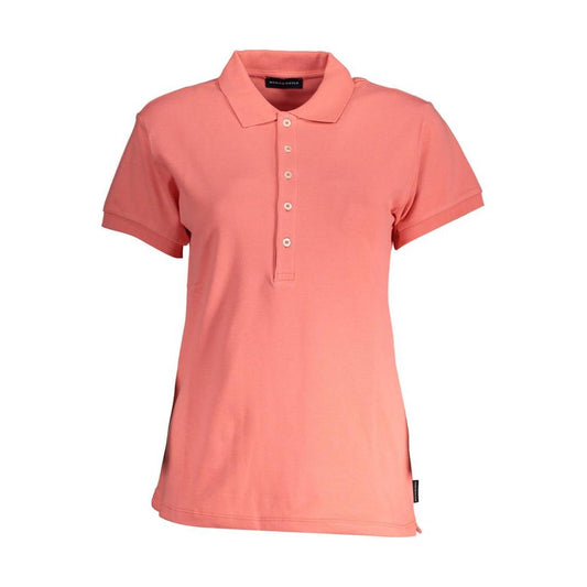 North Sails Pink Cotton Women Polo Shirt North Sails Light Coral