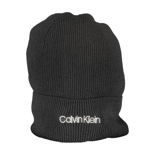 Calvin Klein Black Wool Hat Calvin Klein Dark Slate Gray