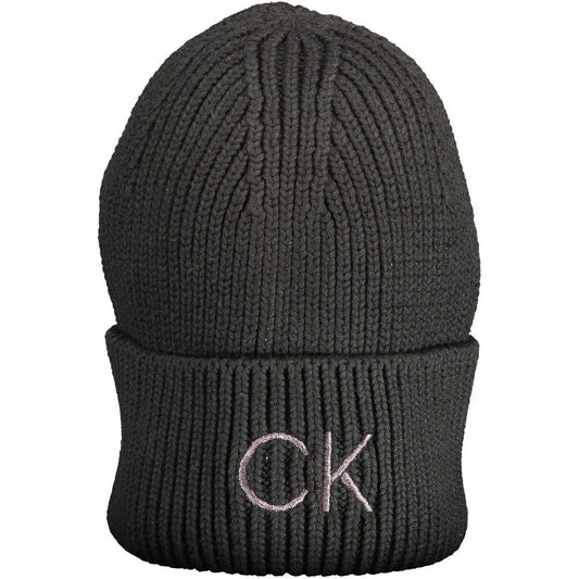 Calvin Klein Black Cotton Women Hat Calvin Klein Dark Slate Gray