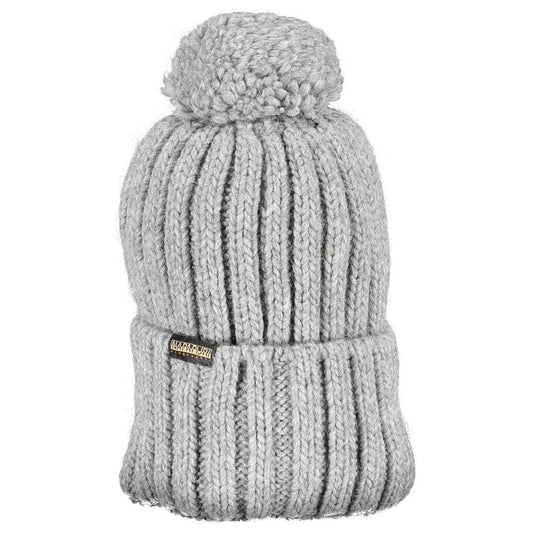 Napapijri Gray Acrylic Men Hat Napapijri Gray
