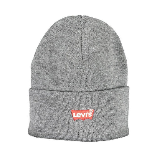 Levi's Gray Acrylic Men Cap Levi's Dark Gray