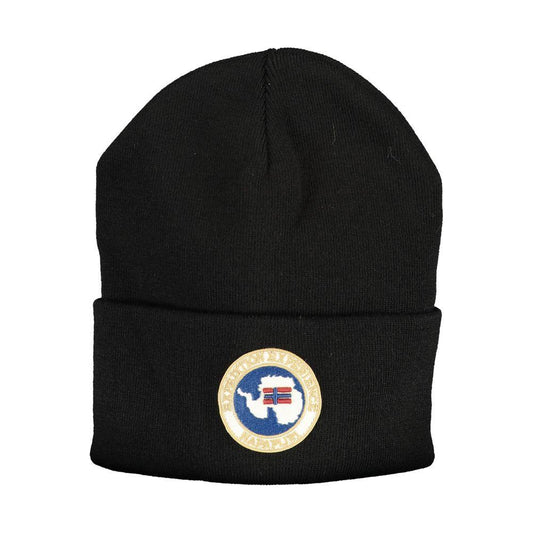 Napapijri Black Acrylic Hats & Cap Napapijri Black