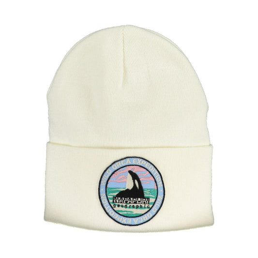 Napapijri White Acrylic Hats & Cap Napapijri Light Gray