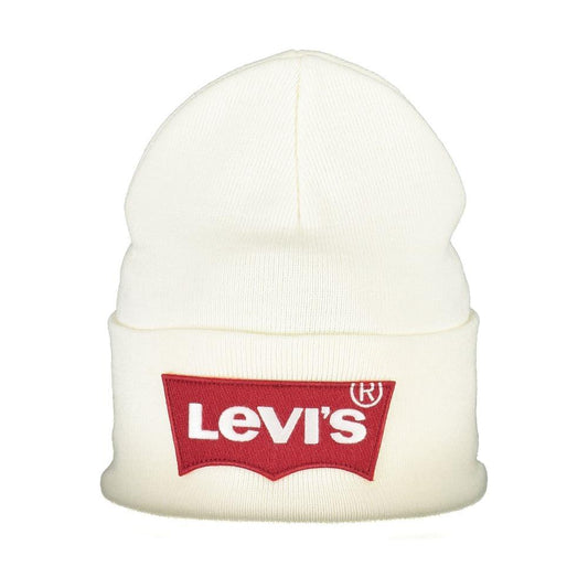 Levi's White Acrylic Hats & Cap Levi's Beige