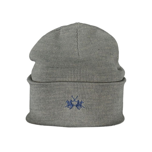 La Martina Gray Polyester Hats & Cap La Martina Dim Gray