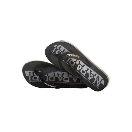 Napapijri Chic Black Contrast Detail Flip Flops Napapijri Dark Slate Gray