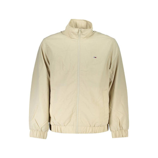 Tommy Hilfiger Beige Polyamide Men Jacket Tommy Hilfiger Wheat