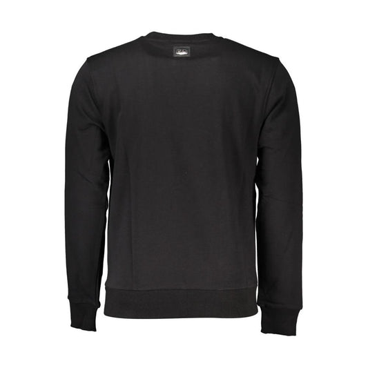 Cavalli Class Black Cotton Men Sweater Cavalli Class Dark Slate Gray