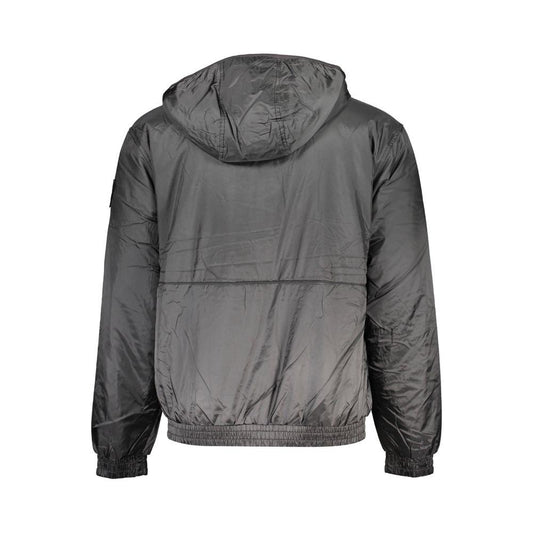 Calvin Klein Black Polyester Men Jacket Calvin Klein Dim Gray