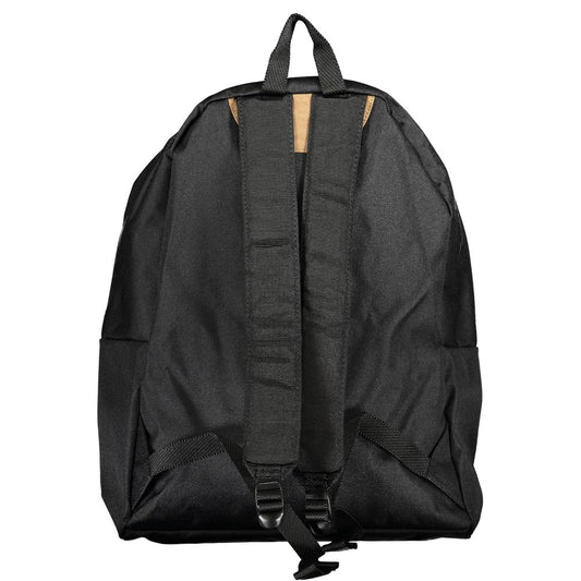Napapijri Black Cotton Men Backpack Napapijri Dark Slate Gray