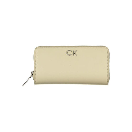 Calvin Klein Elegant Beige Zip Wallet with RFID Blocking Calvin Klein Gray