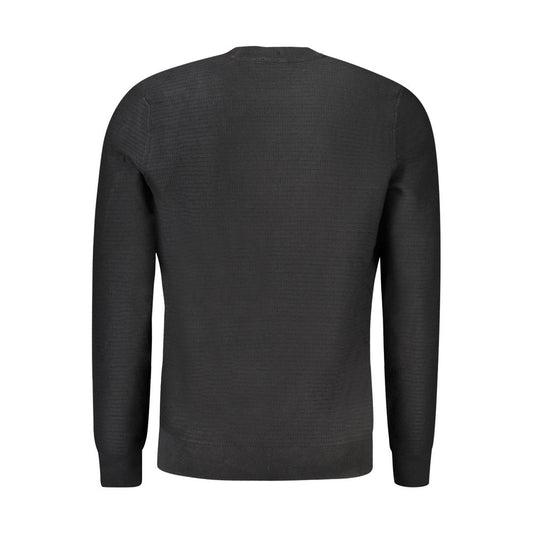 Hugo Boss Black Cotton Men Sweater Hugo Boss Dark Slate Gray
