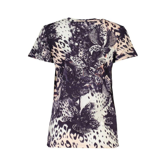 Cavalli Class Pink Cotton Tops & T-Shirt Cavalli Class Light Gray