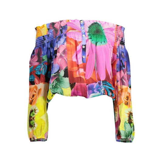 Desigual Pink Viscose Women Top Desigual Rosy Brown